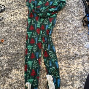 Carter's Green and Red Tree Print Pajama Set